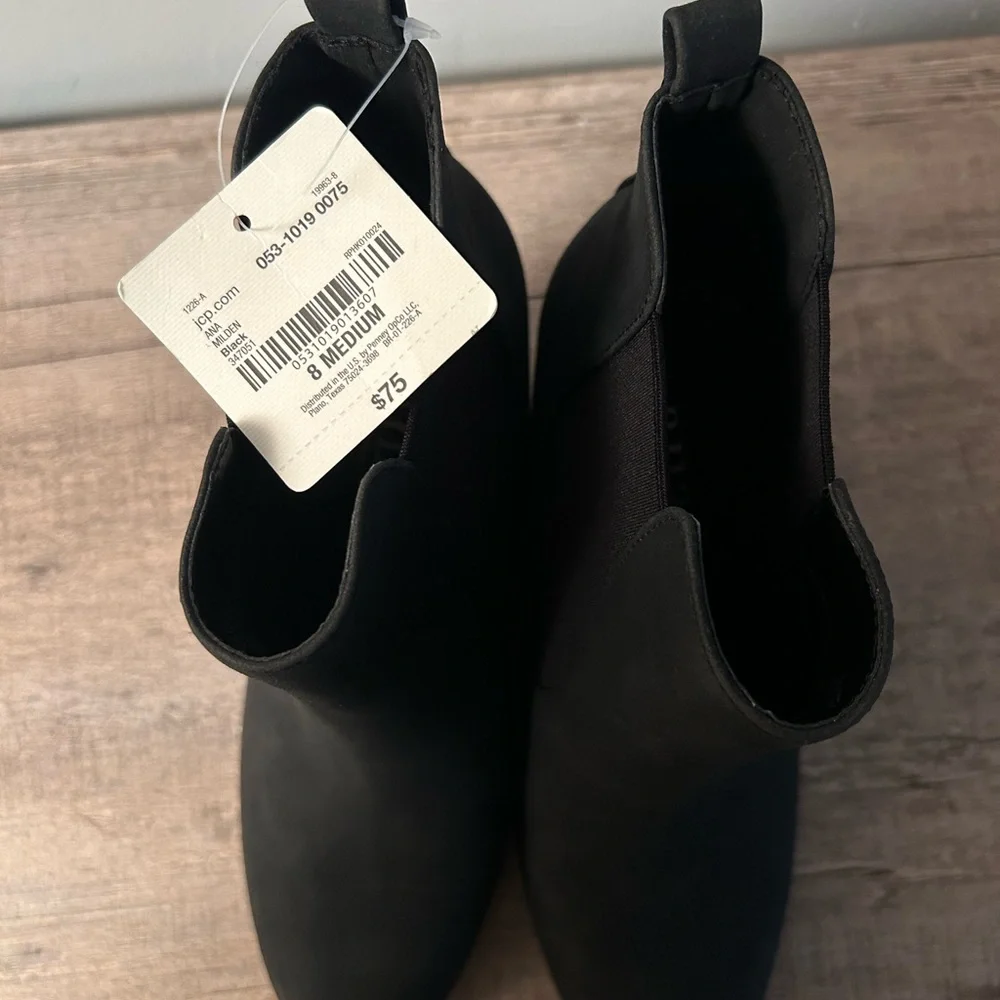 New 8 medium Women's Black Wedge‎ Ankle Boots